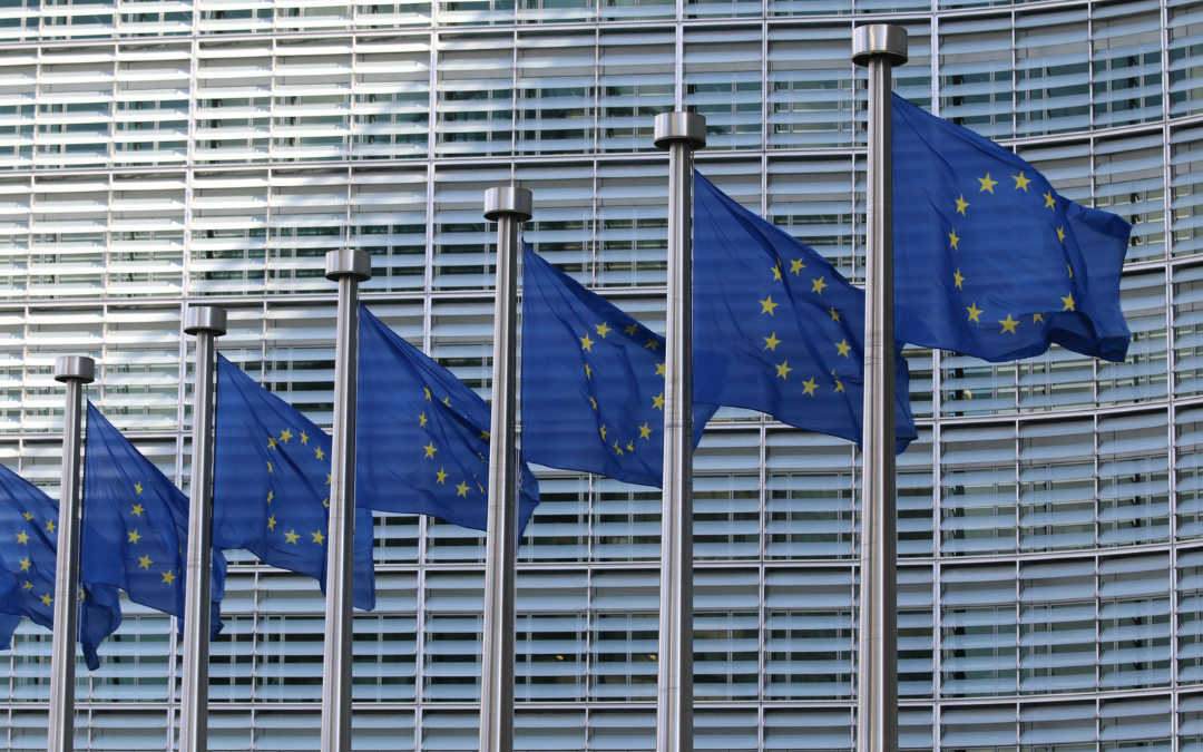 EU-flaggor som vajar